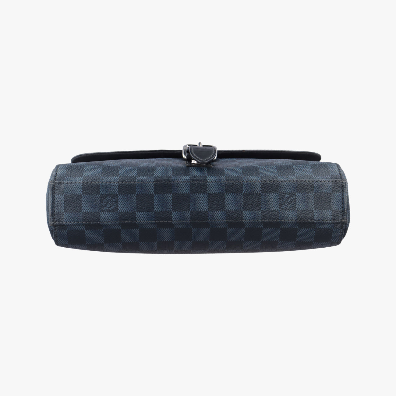 Pre-owned Louis Vuitton Newport Messenger PM black x navy Damier Cobalt N41587 crossbodybag | stylenewstar