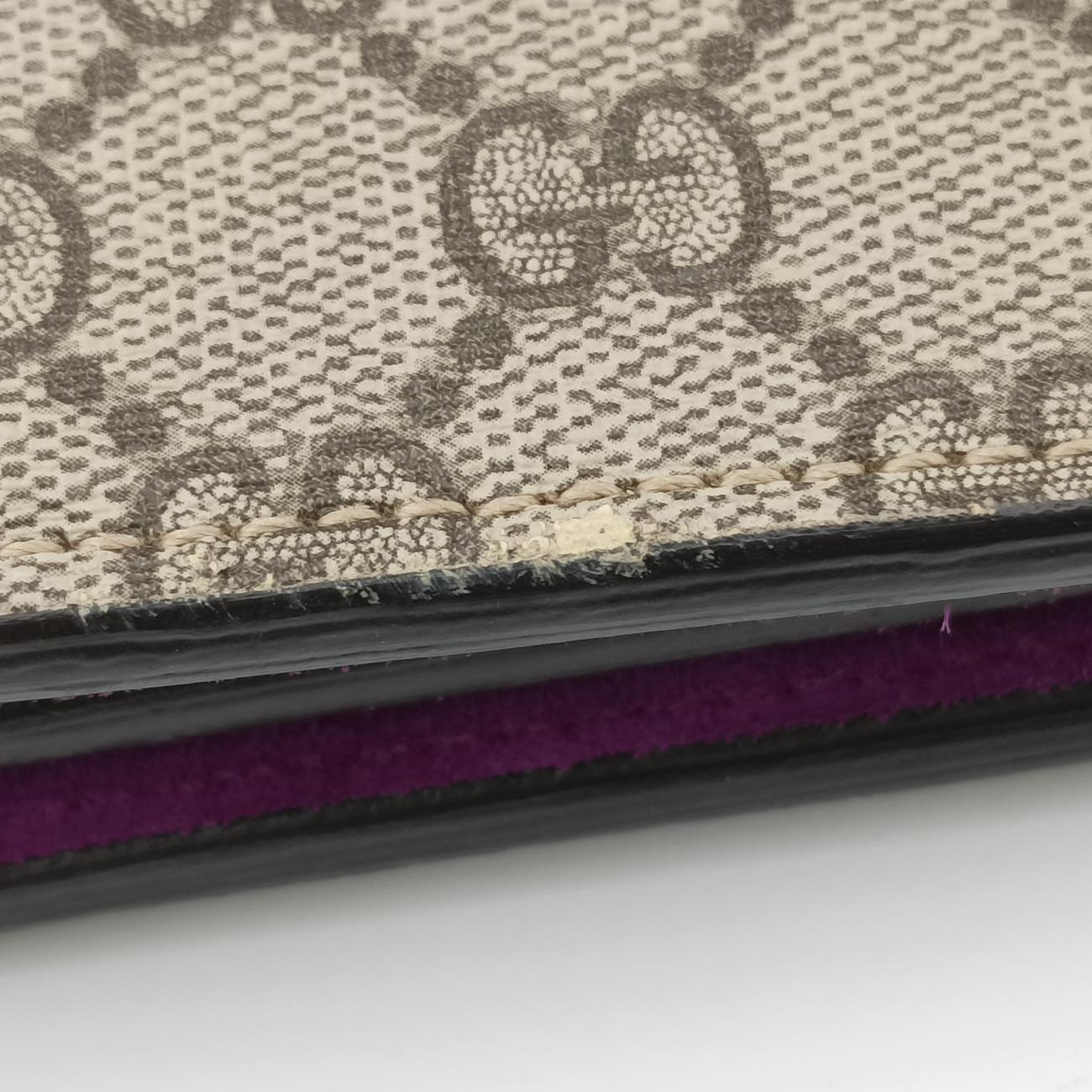 Pre-owned Gucci Dionysus Beige x Purple x Multicolor PVC coated canvas × suede 400235 shoulderbag | stylenewstar