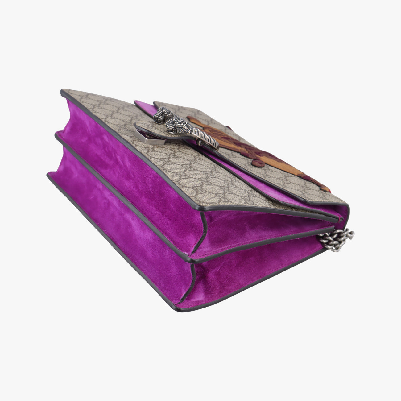 Pre-owned Gucci Dionysus Beige x Purple x Multicolor PVC coated canvas × suede 400235 shoulderbag | stylenewstar