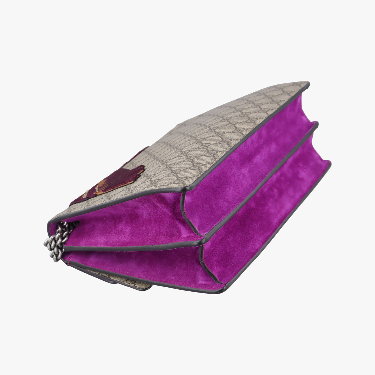 Pre-owned Gucci Dionysus Beige x Purple x Multicolor PVC coated canvas × suede 400235 shoulderbag | stylenewstar