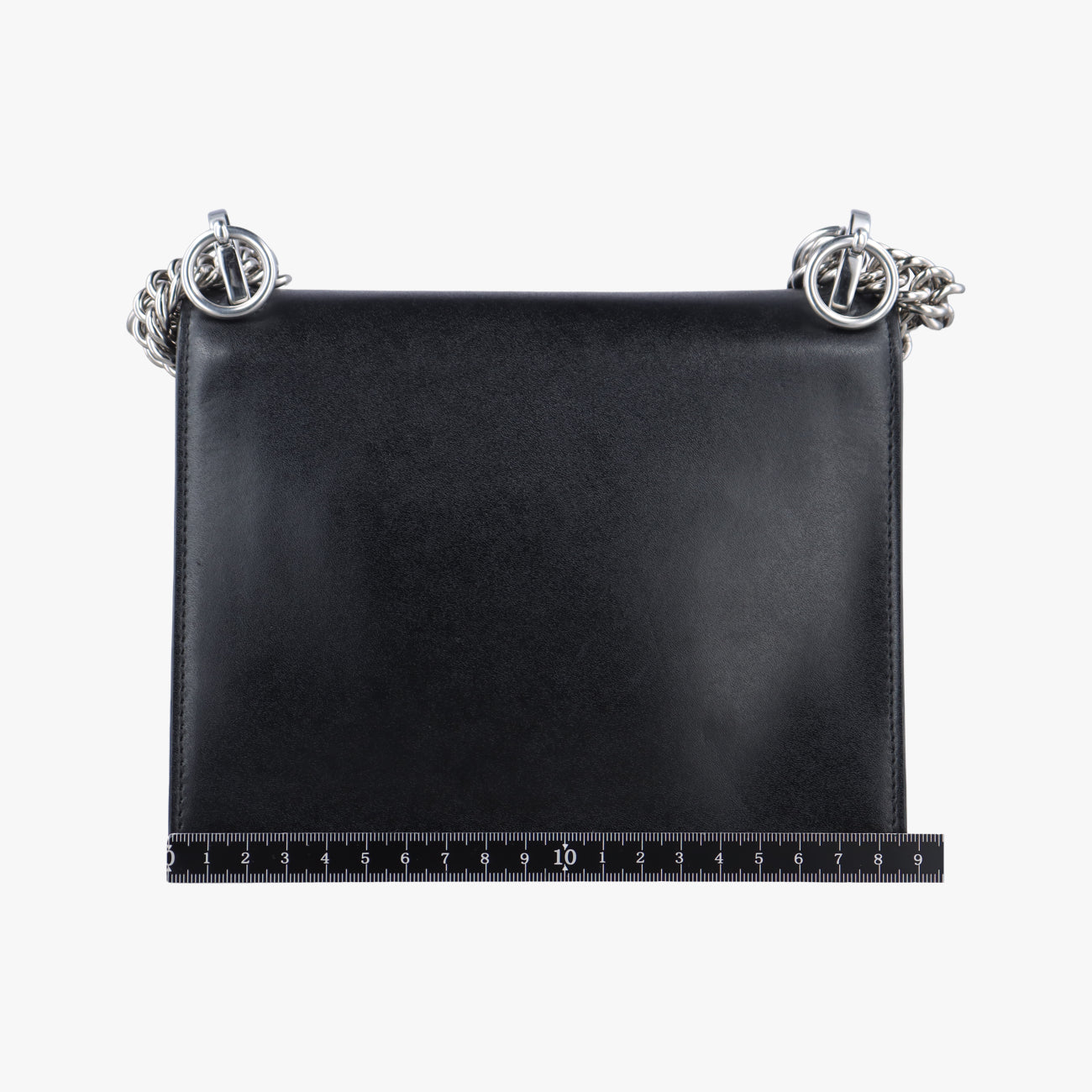 Pre-owned Fendi studded Kan I Black Leather 8M0381 shoulderbag | stylenewstar