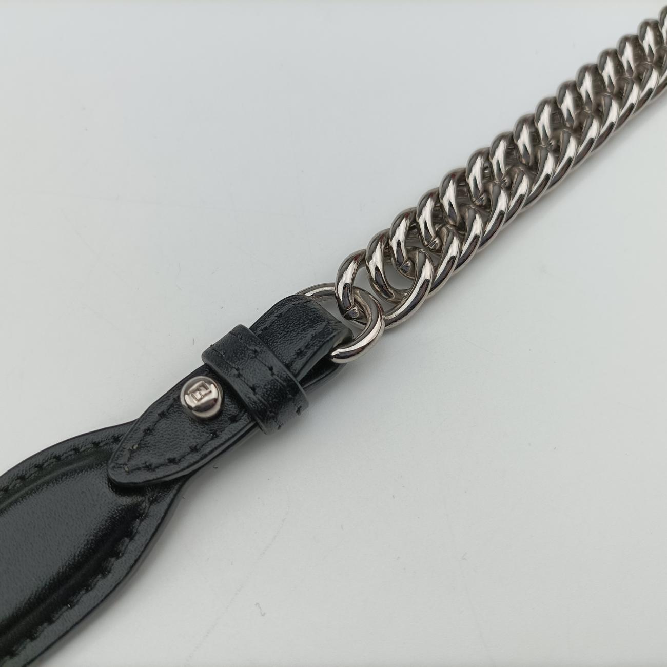 Pre-owned Fendi studded Kan I Black Leather 8M0381 shoulderbag | stylenewstar