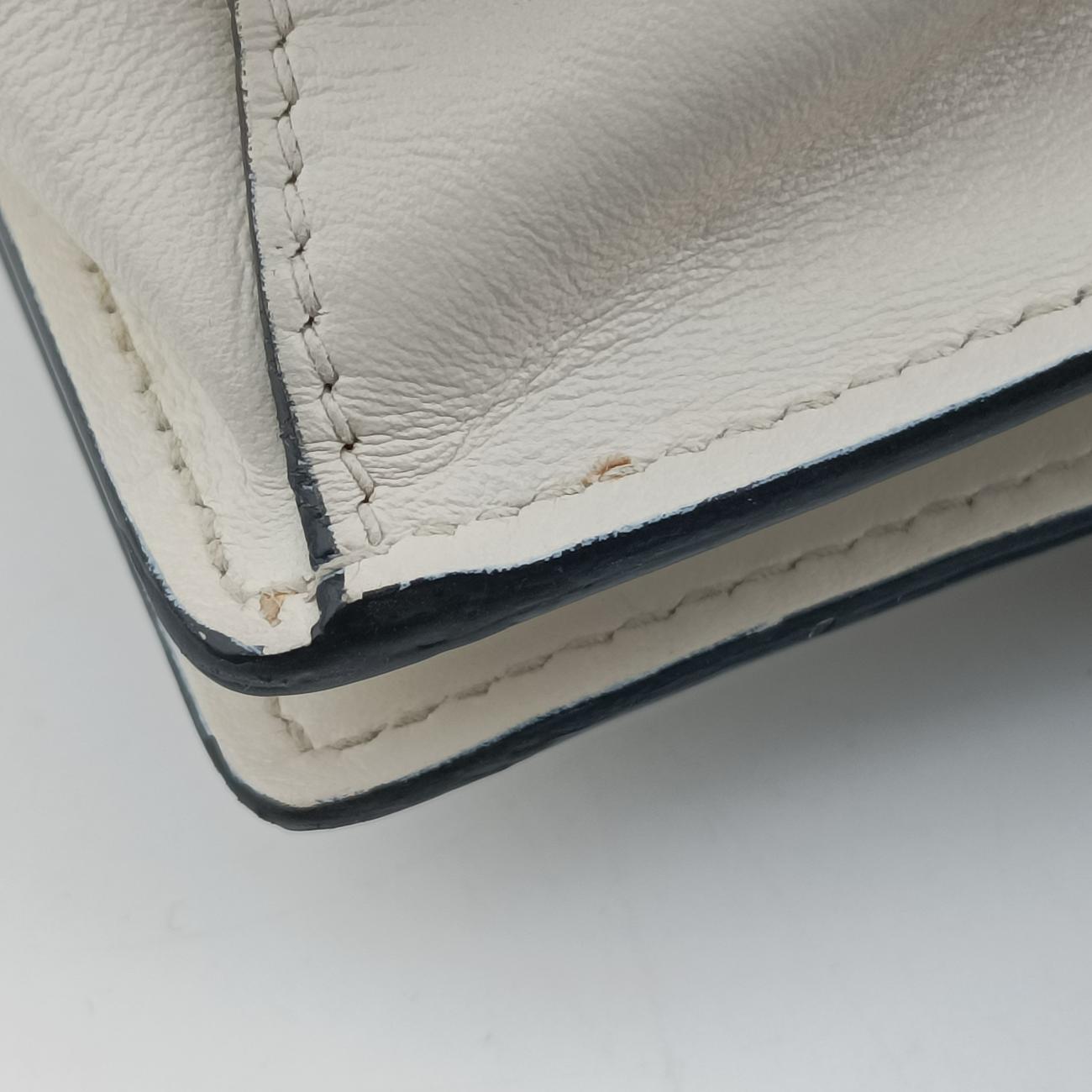 Secondhand Prada Plex ribbon White Leather 1BD067 shoulderbag | stylenewstar