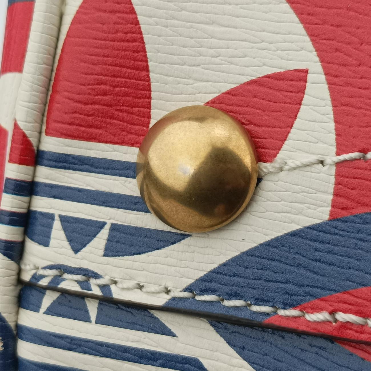 Pre-owned Gucci adidas collaboration mini duffel White x Red x Blue Leather 702397 shoulderbag | stylenewstar