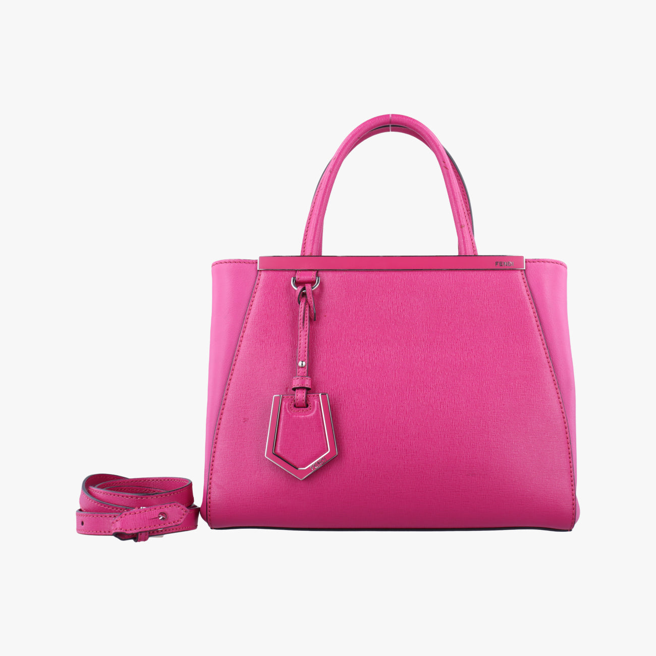 Secondhand Fendi Petite 2 JOURS Rose Leather 8BH253 shoulderbag | stylenewstar