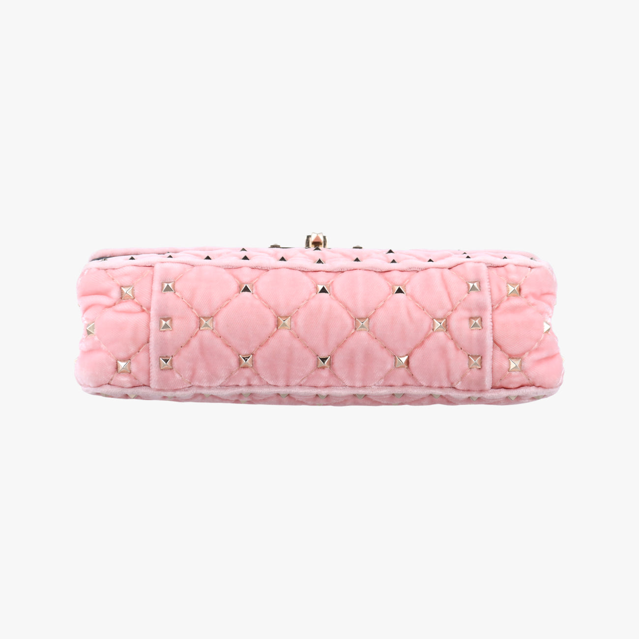 Secondhand Valentino Rockstud spikes Pink velour  shoulderbag | stylenewstar