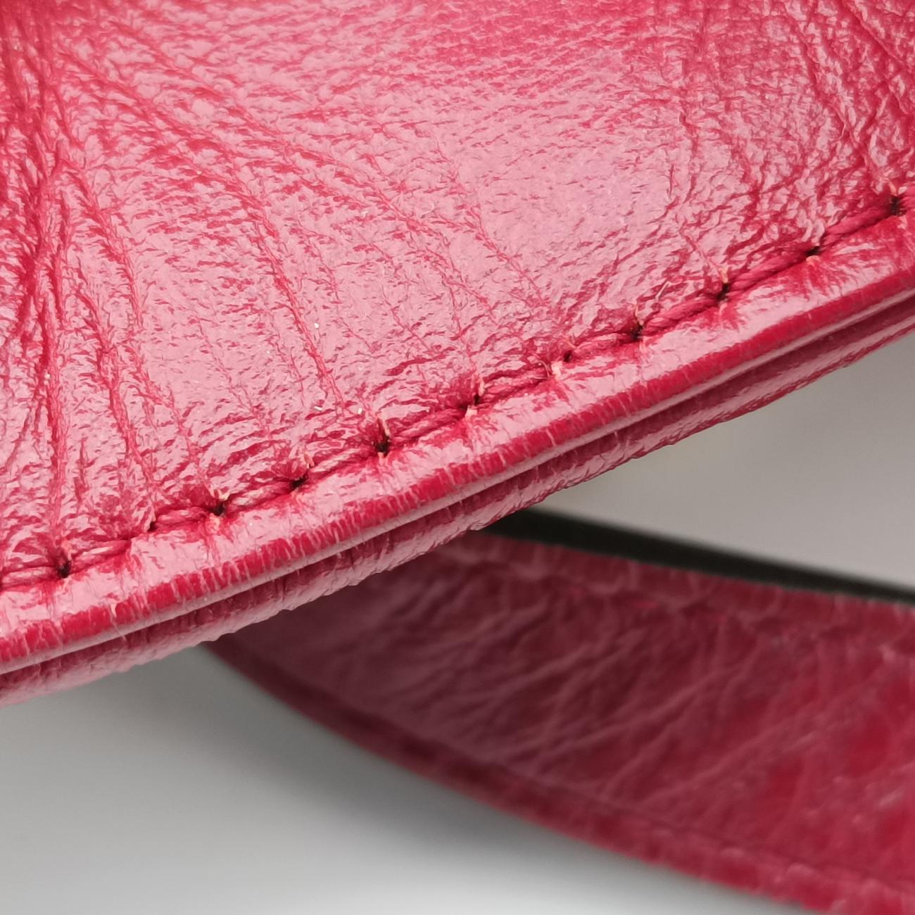 Pre-owned Gucci GG Marmont Beige×red canvas x leather 443497 shoulderbag | stylenewstar