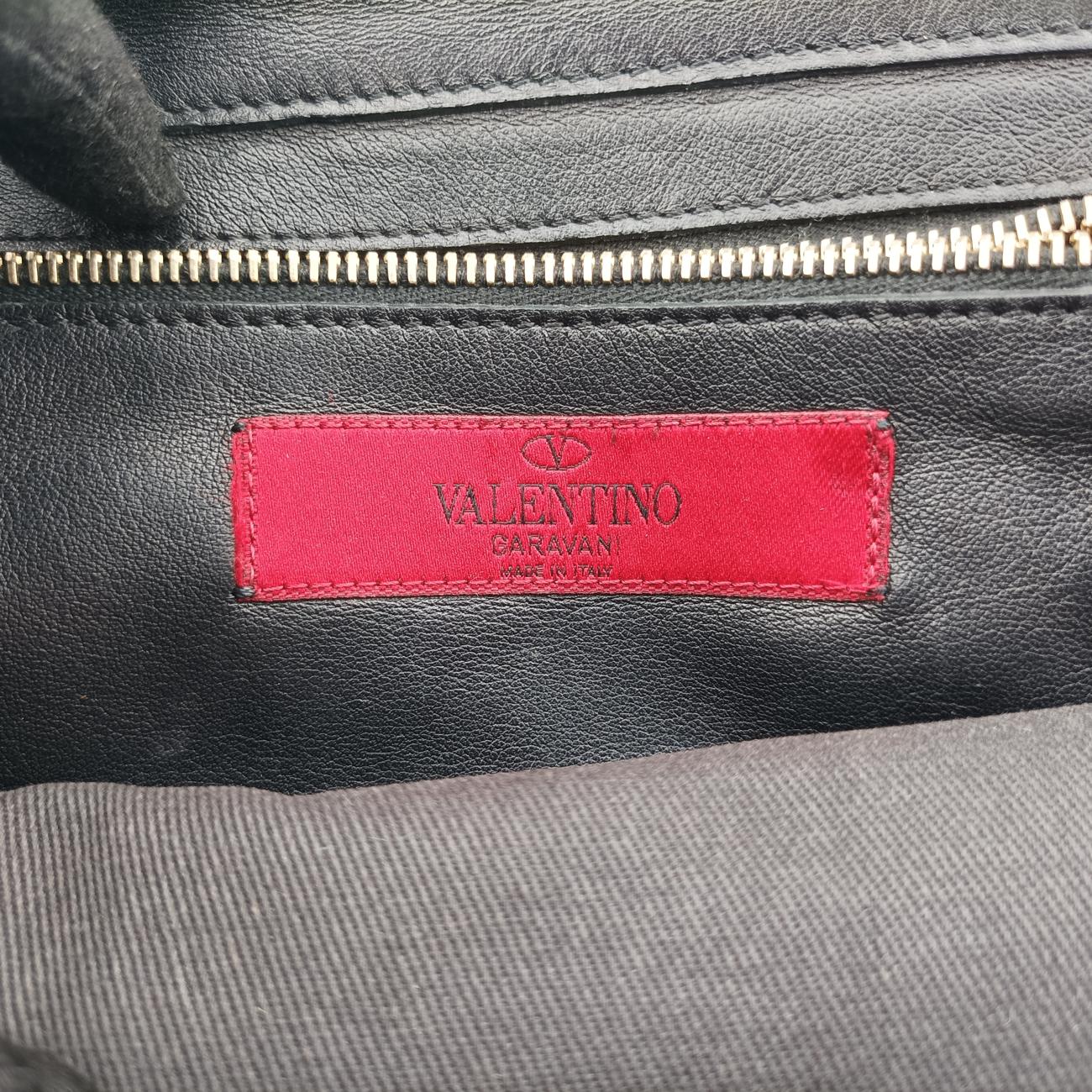 Pre-owned Valentino Rockstud Black Leather  shoulderbag | stylenewstar