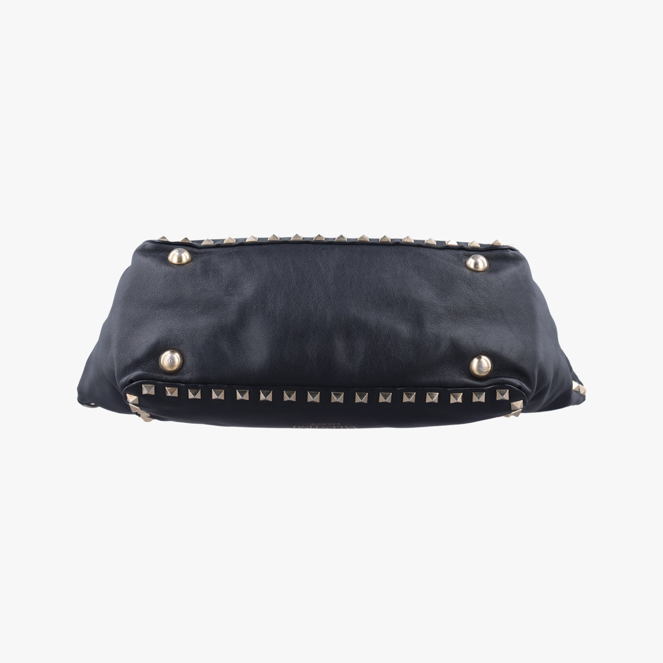 Pre-owned Valentino Rockstud Black Leather  shoulderbag | stylenewstar