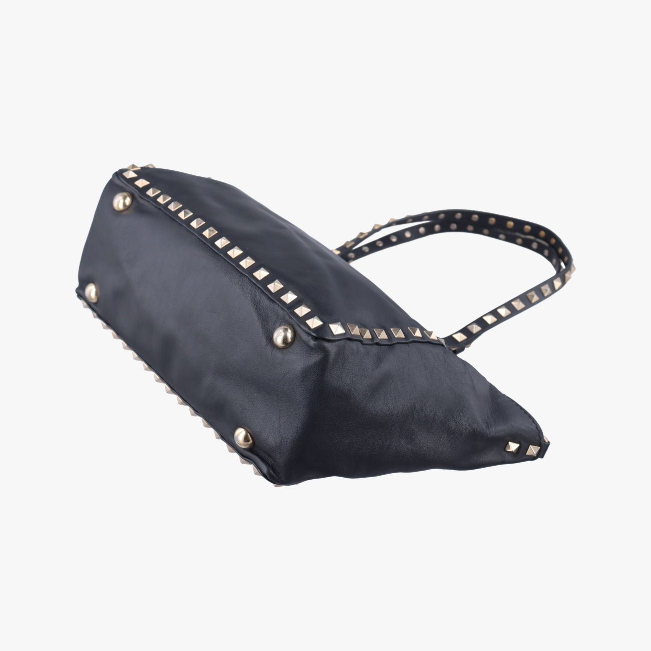 Pre-owned Valentino Rockstud Black Leather  shoulderbag | stylenewstar