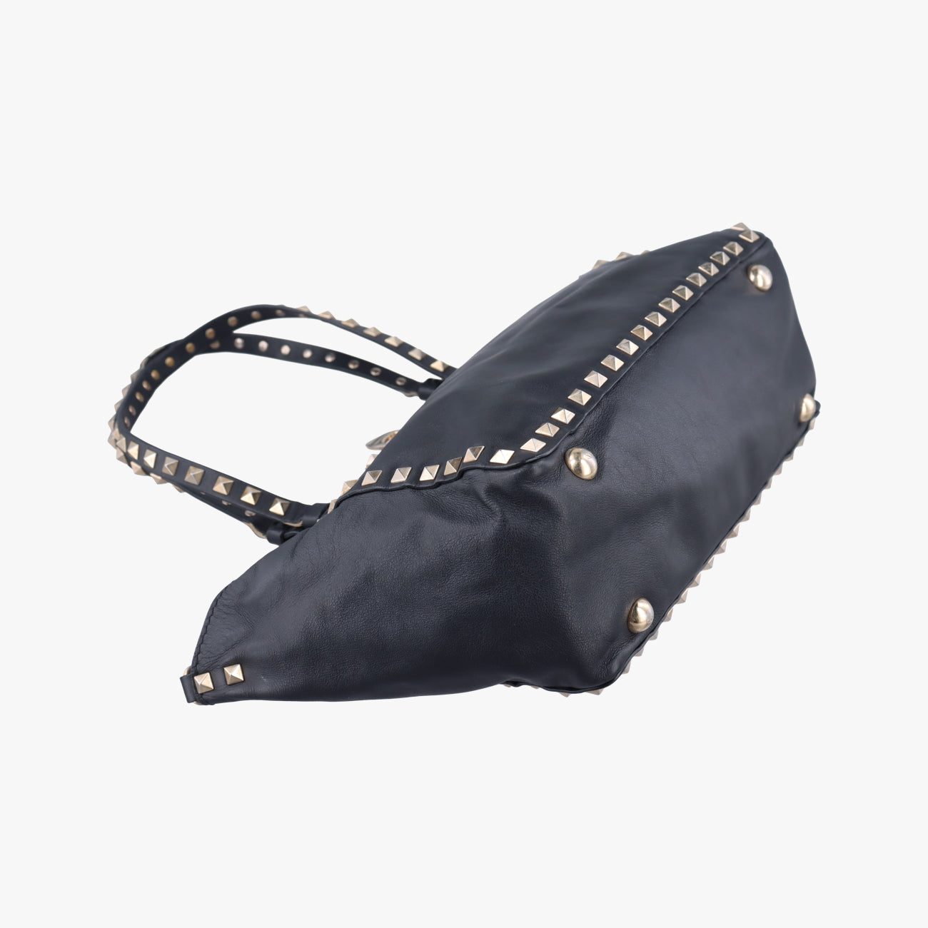 Pre-owned Valentino Rockstud Black Leather  shoulderbag | stylenewstar