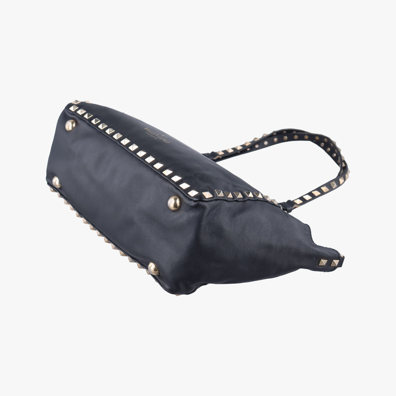 Pre-owned Valentino Rockstud Black Leather  shoulderbag | stylenewstar