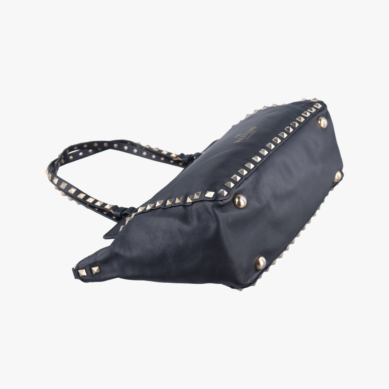 Pre-owned Valentino Rockstud Black Leather  shoulderbag | stylenewstar