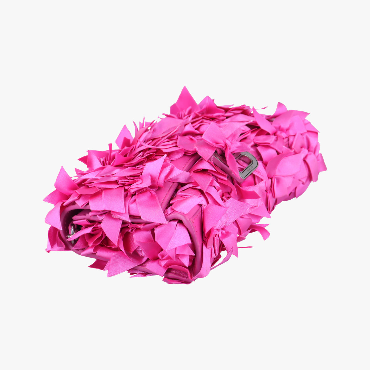 Vintage Balenciaga Hourglass Pink Satin×  Leather  shoulderbag | stylenewstar