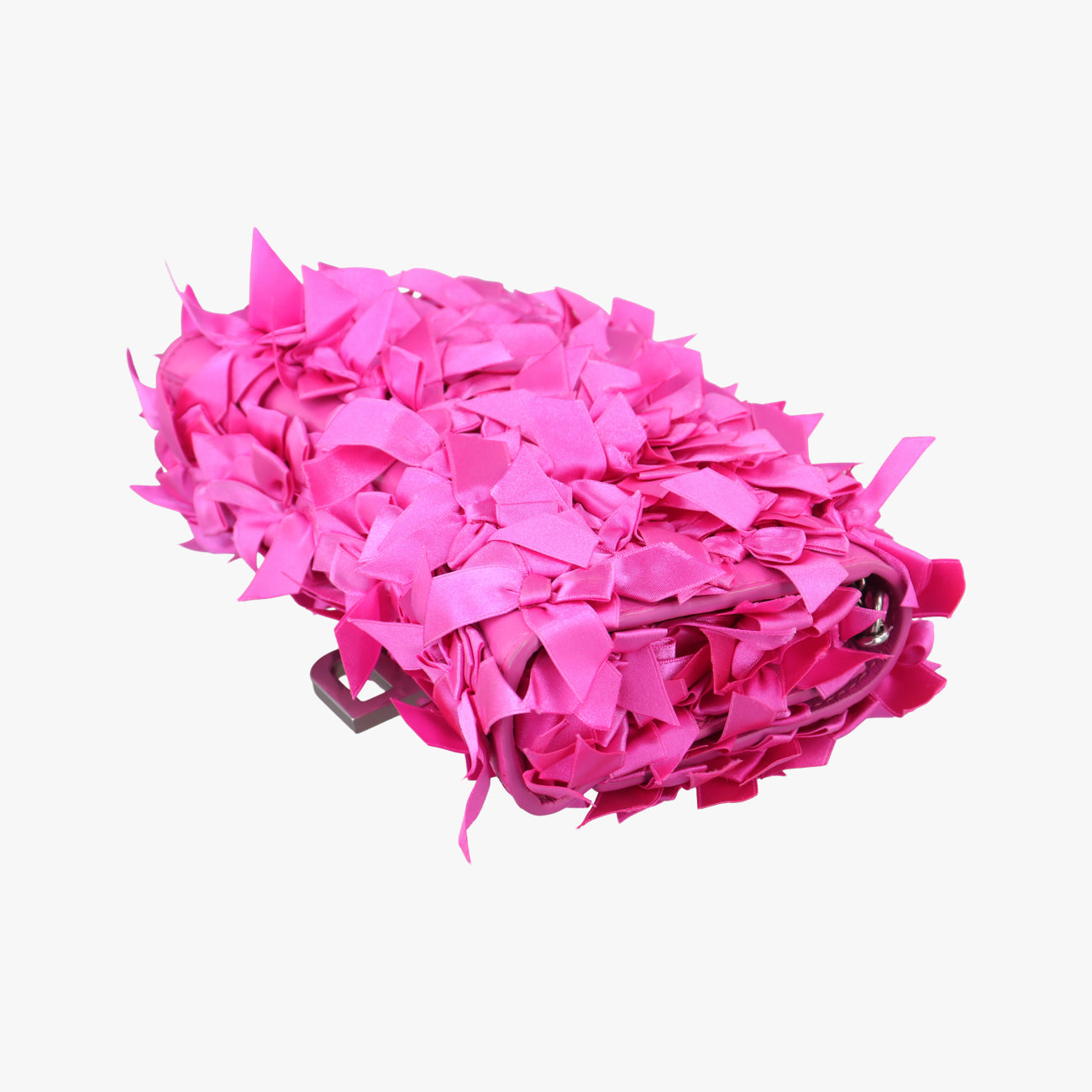 Vintage Balenciaga Hourglass Pink Satin×  Leather  shoulderbag | stylenewstar