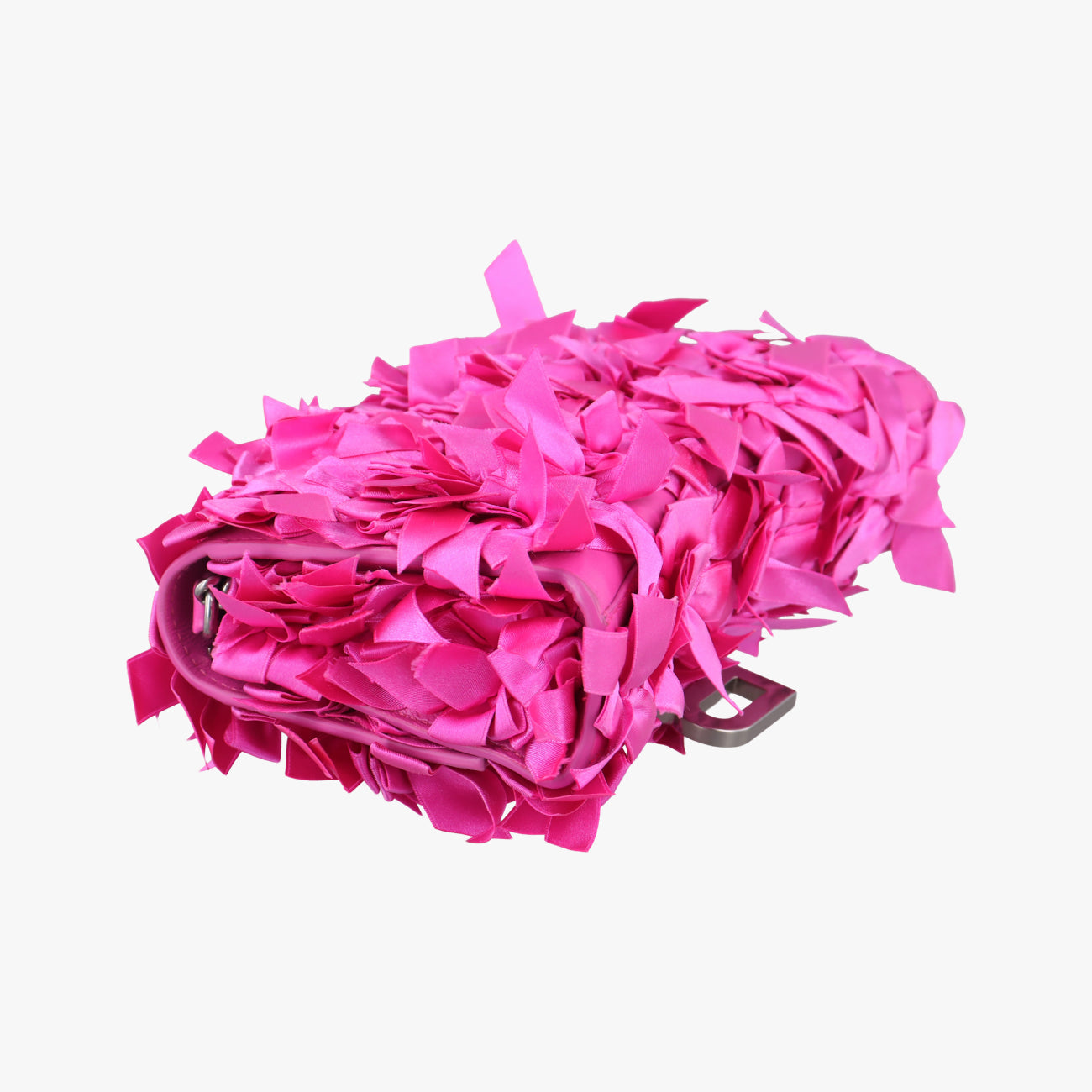 Vintage Balenciaga Hourglass Pink Satin×  Leather  shoulderbag | stylenewstar