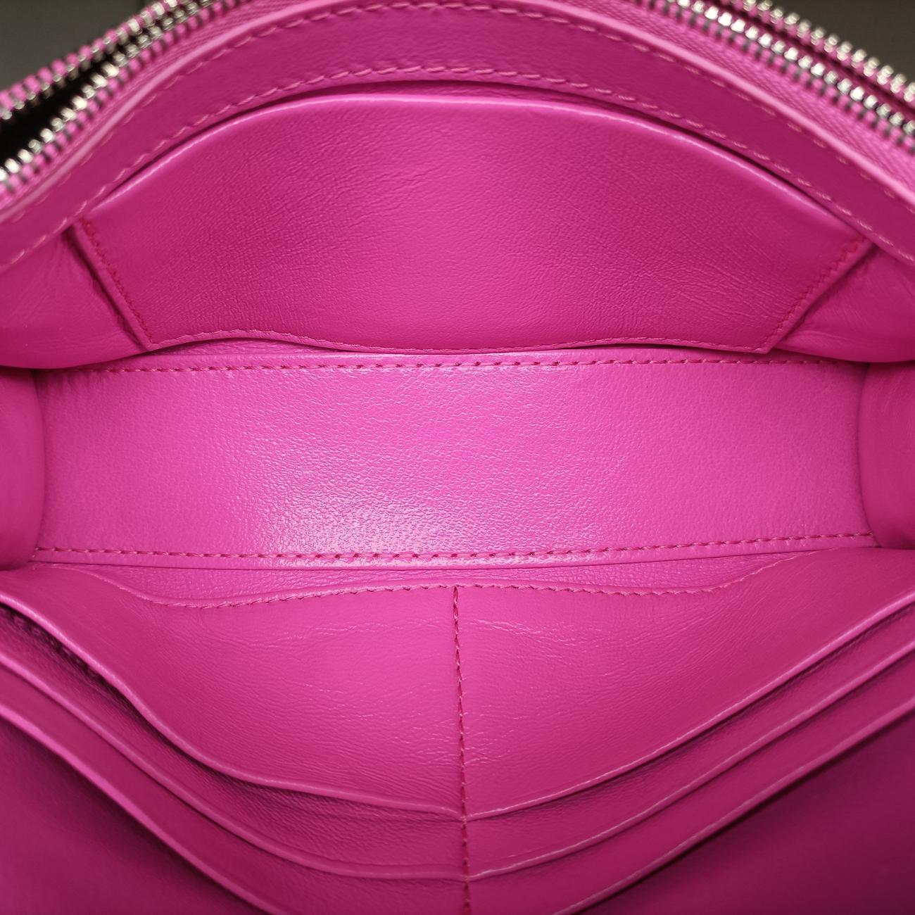 Vintage Balenciaga Hourglass Pink Satin×  Leather  shoulderbag | stylenewstar