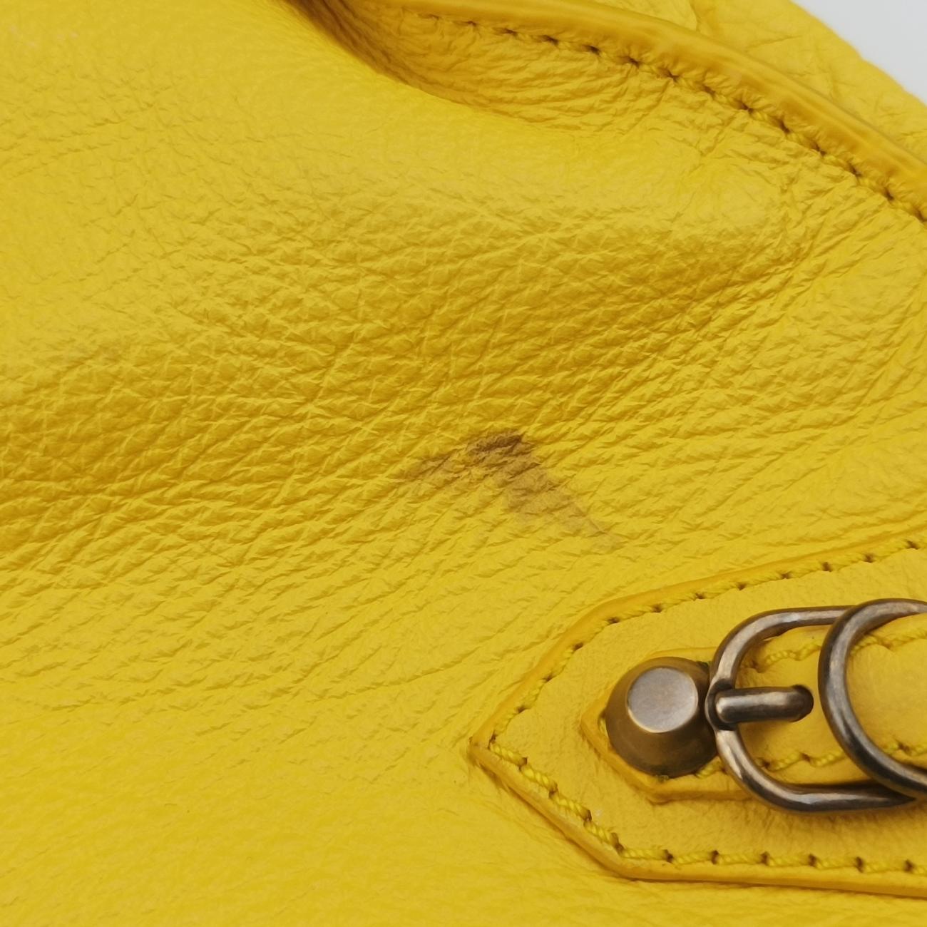 Secondhand Balenciaga Papier Yellow Leather  handbag | stylenewstar