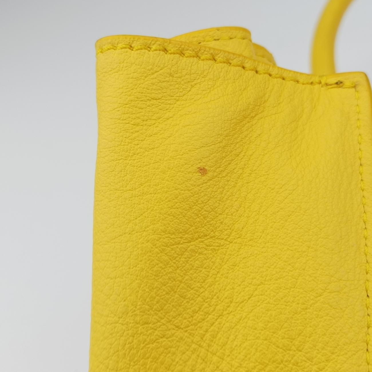 Secondhand Balenciaga Papier Yellow Leather  handbag | stylenewstar