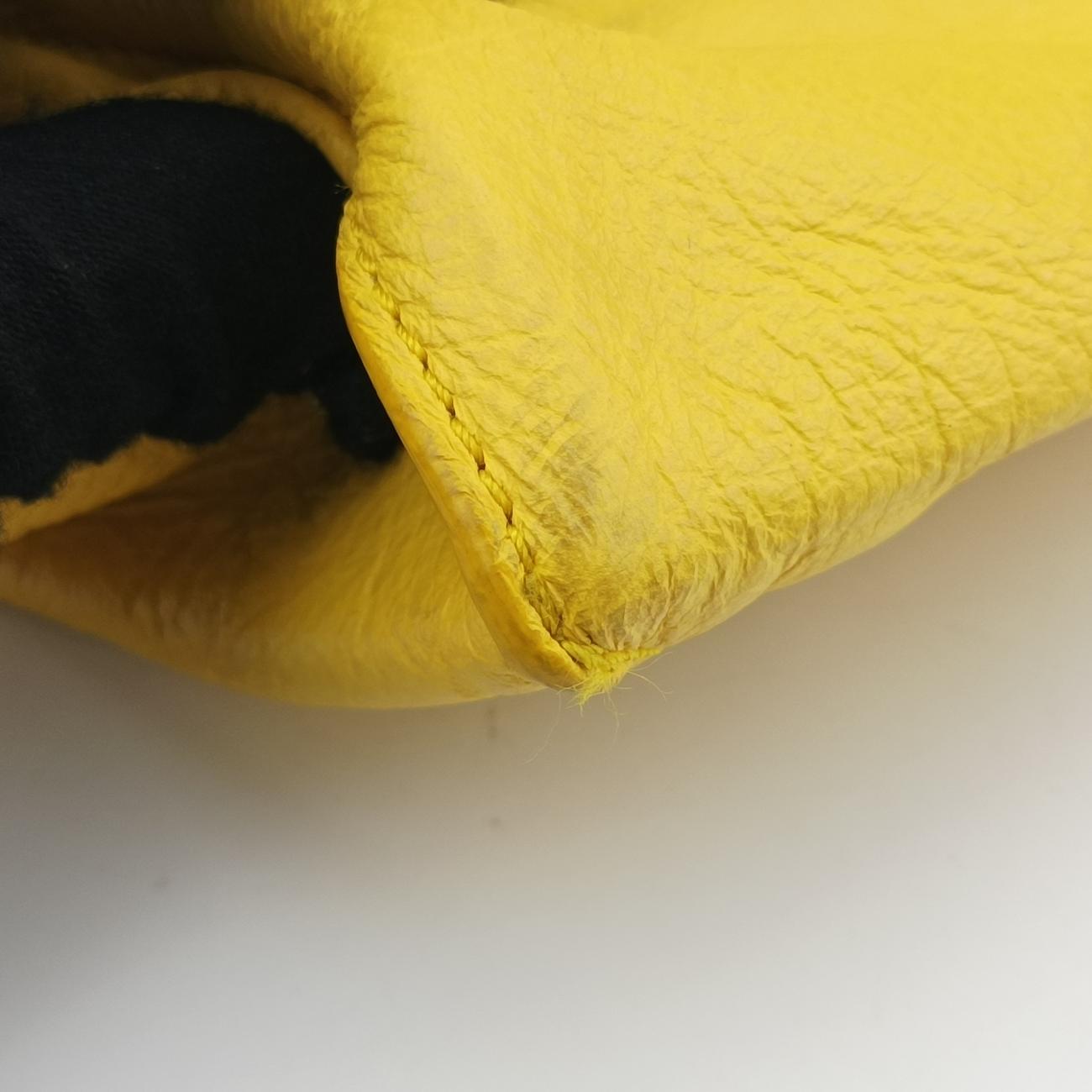 Secondhand Balenciaga Papier Yellow Leather  handbag | stylenewstar