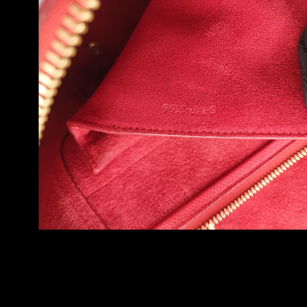 Pre-owned Celine Belt Mini Red Leather  shoulderbag | stylenewstar