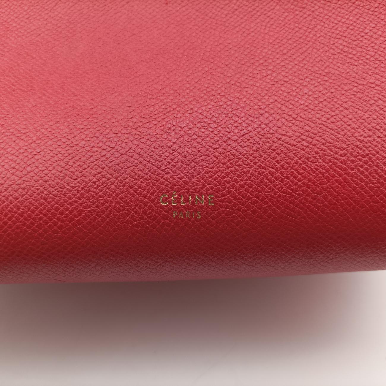 Pre-owned Celine Belt Mini Red Leather  shoulderbag | stylenewstar