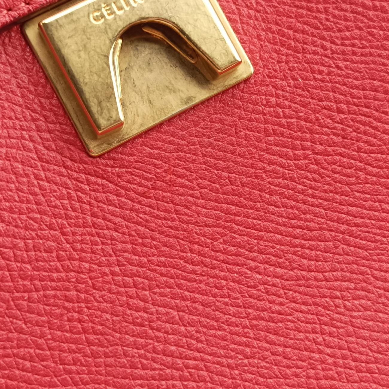 Pre-owned Celine Belt Mini Red Leather  shoulderbag | stylenewstar