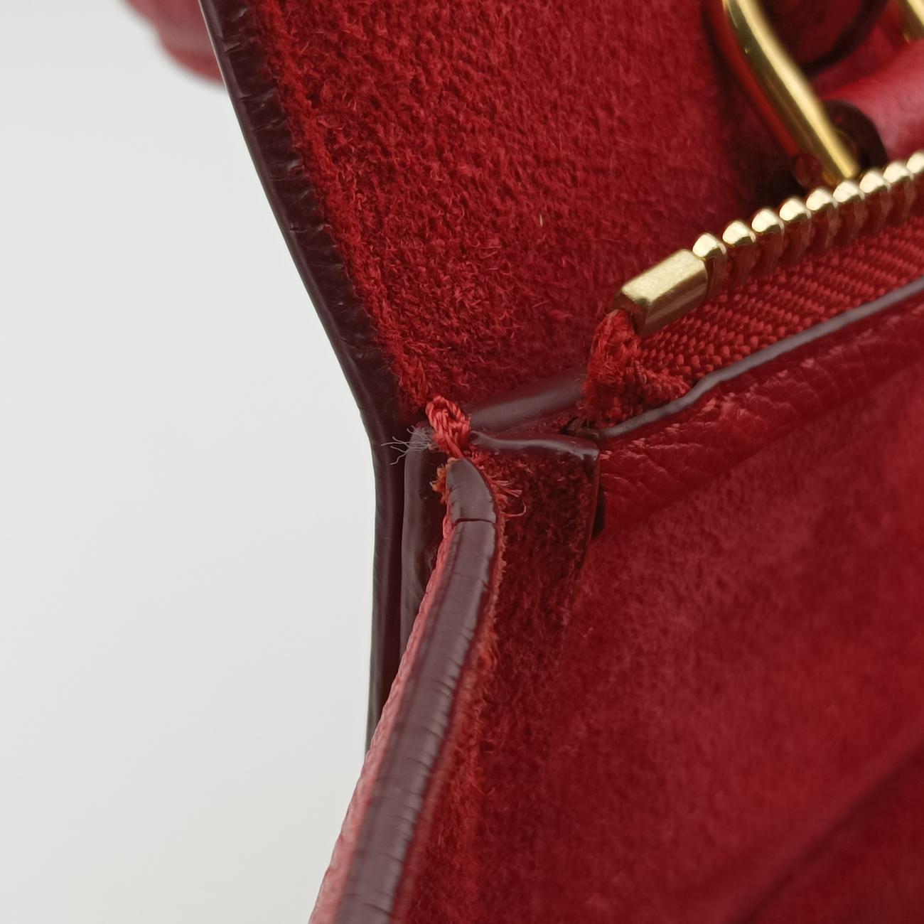 Pre-owned Celine Belt Mini Red Leather  shoulderbag | stylenewstar