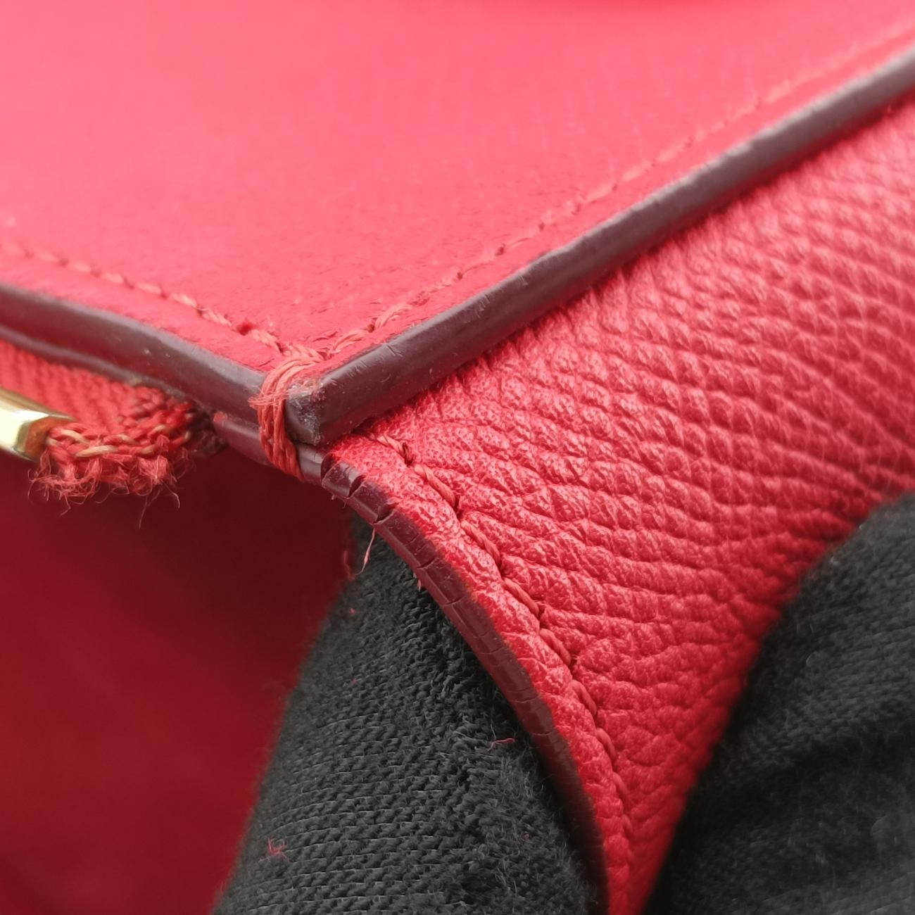 Pre-owned Celine Belt Mini Red Leather  shoulderbag | stylenewstar