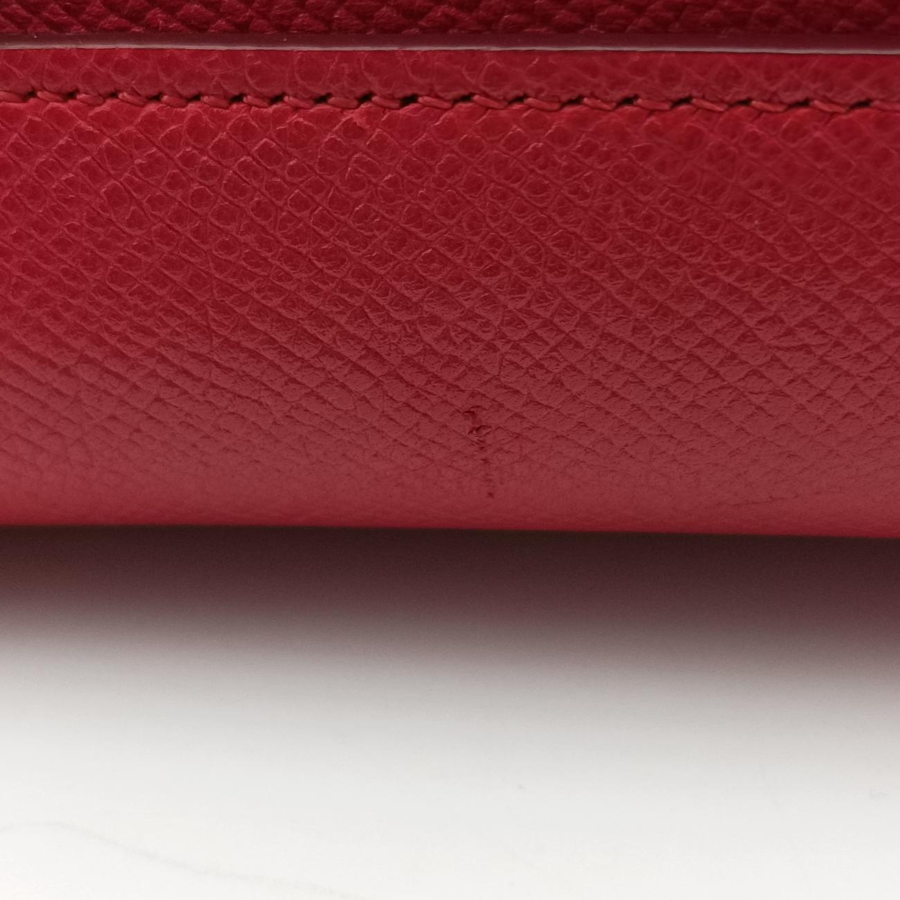 Pre-owned Celine Belt Mini Red Leather  shoulderbag | stylenewstar