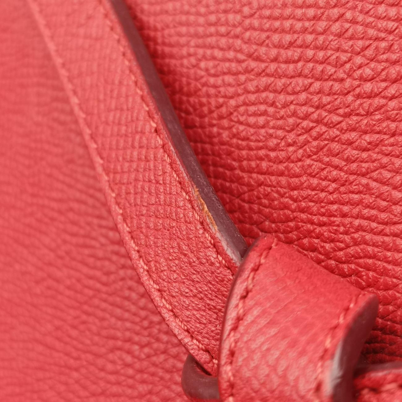 Pre-owned Celine Belt Mini Red Leather  shoulderbag | stylenewstar