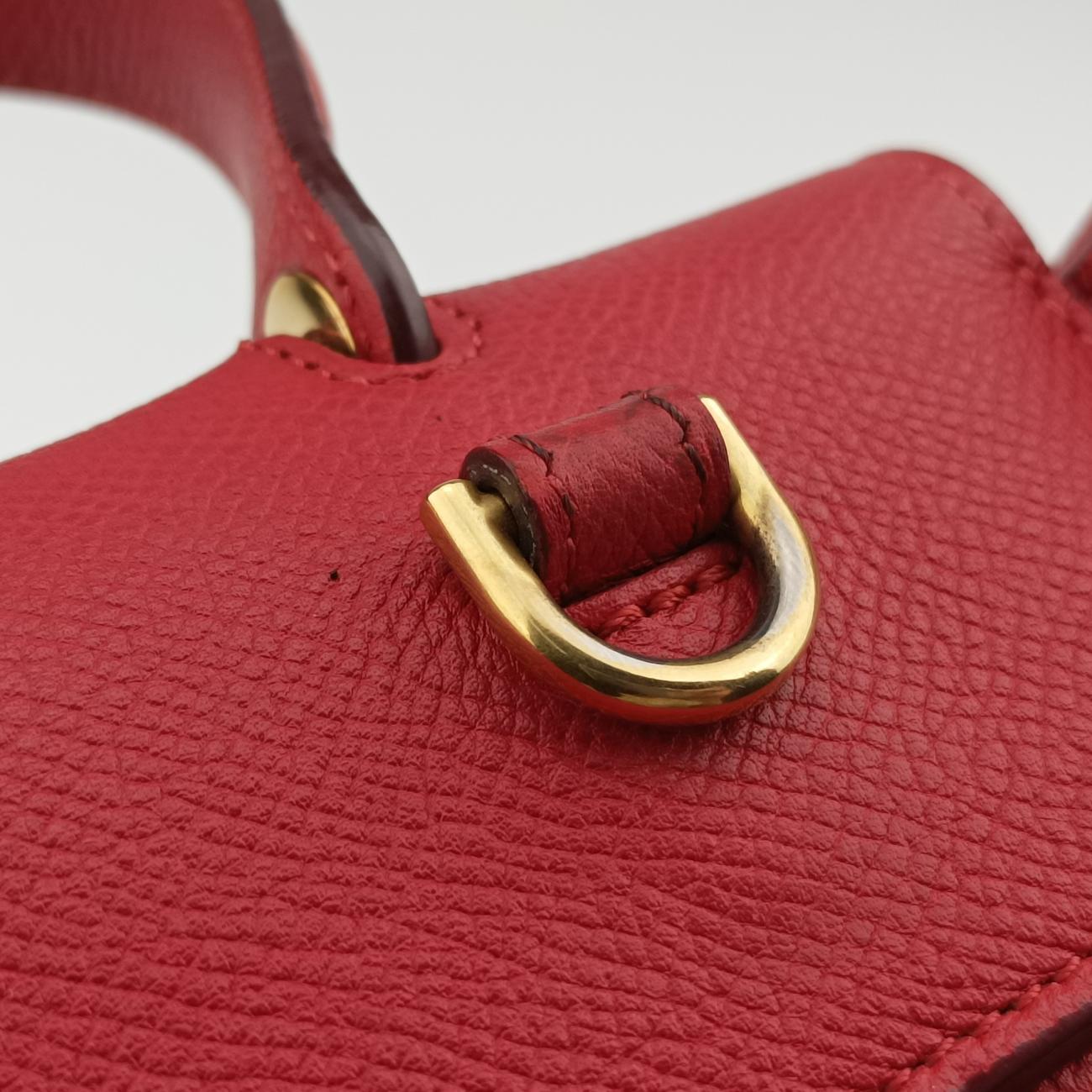 Pre-owned Celine Belt Mini Red Leather  shoulderbag | stylenewstar