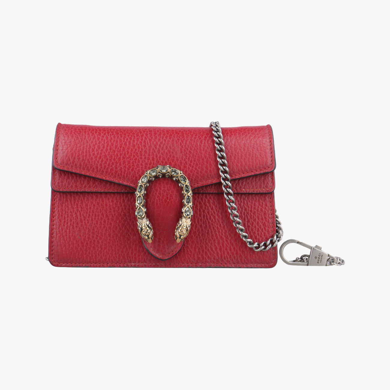 Pre-owned Gucci Dionysus Red Leather 476432 shoulderbag | stylenewstar