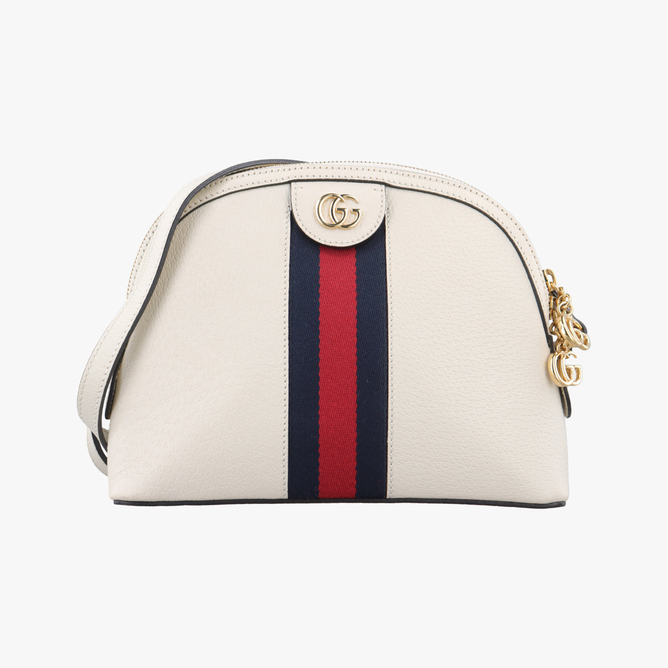 Secondhand Gucci Ophidia White×Navy×Red Leather 499621 shoulderbag | stylenewstar