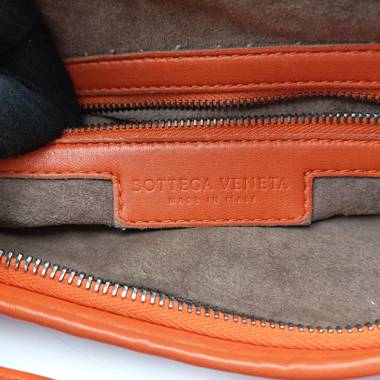 Pre-owned Bottega Veneta Intrecciato Orange lambskin  shoulderbag | stylenewstar