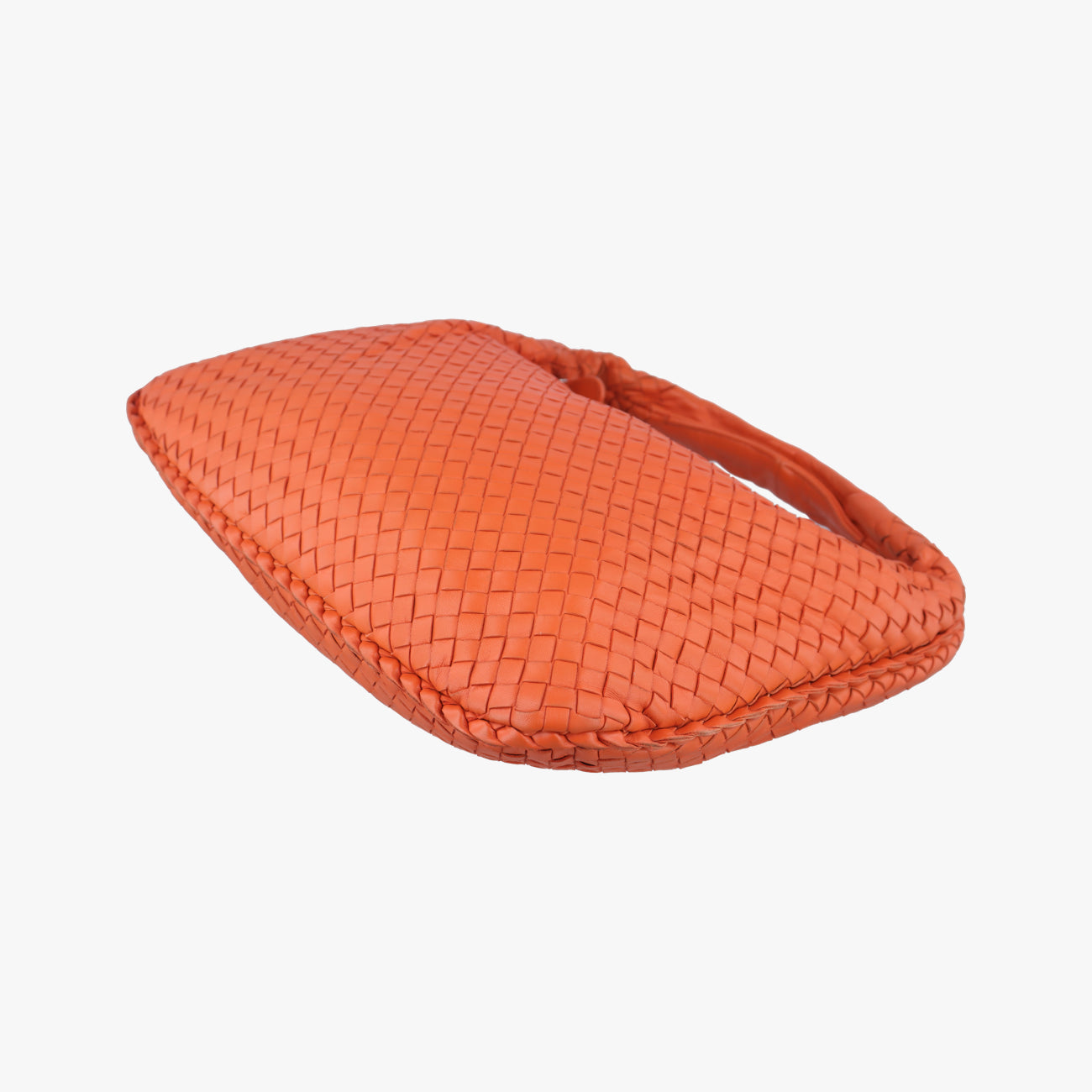 Pre-owned Bottega Veneta Intrecciato Orange lambskin  shoulderbag | stylenewstar