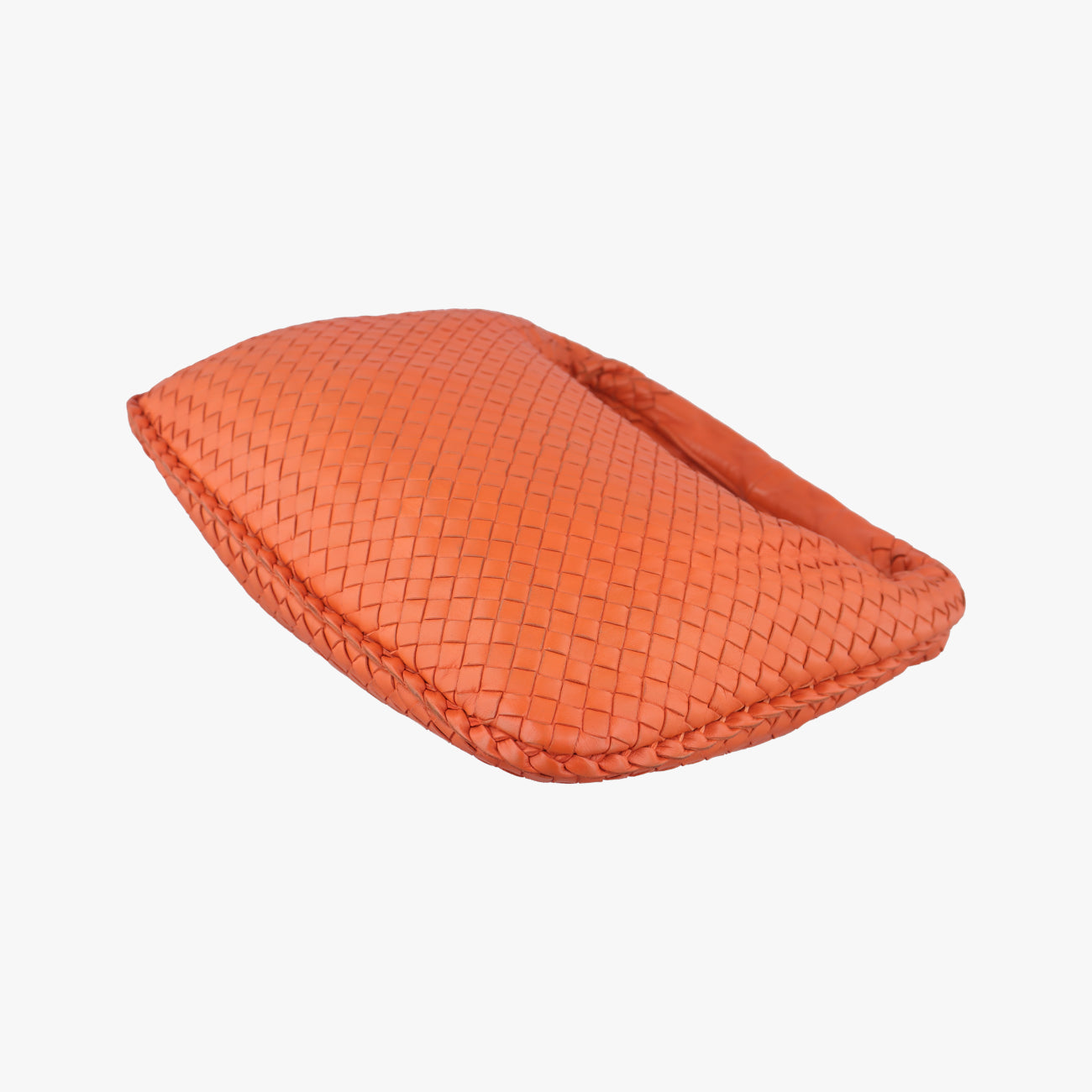 Pre-owned Bottega Veneta Intrecciato Orange lambskin  shoulderbag | stylenewstar