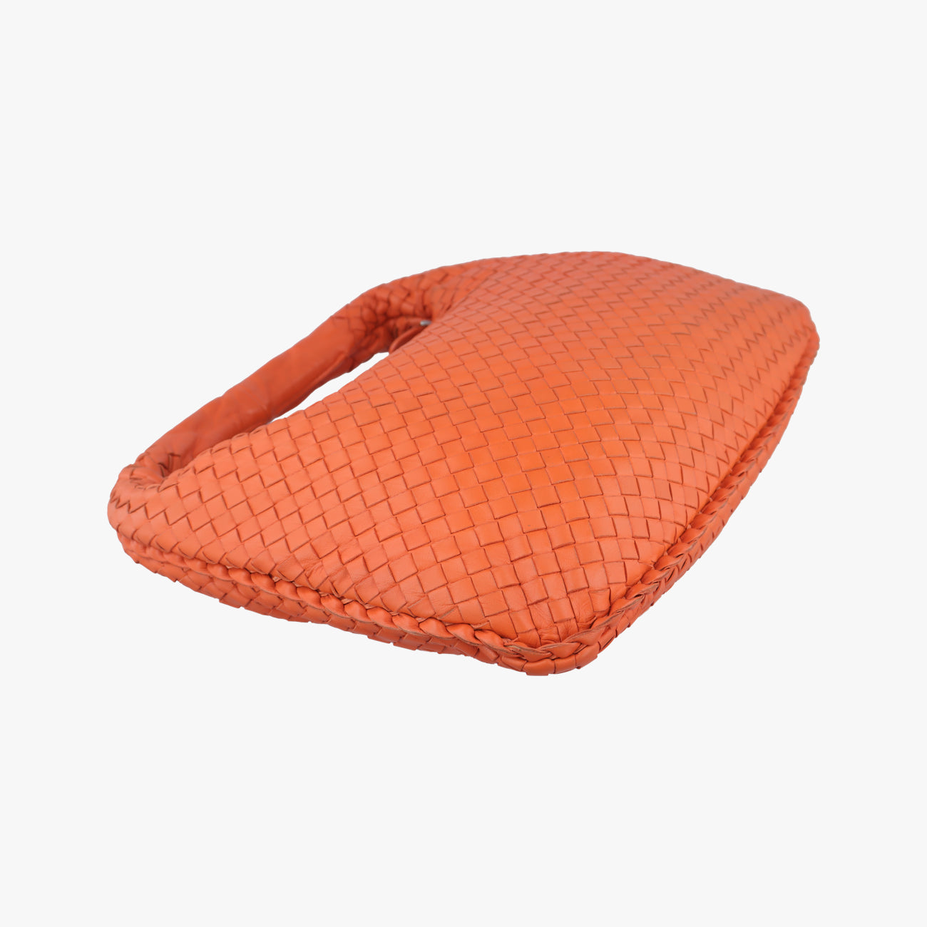Pre-owned Bottega Veneta Intrecciato Orange lambskin  shoulderbag | stylenewstar