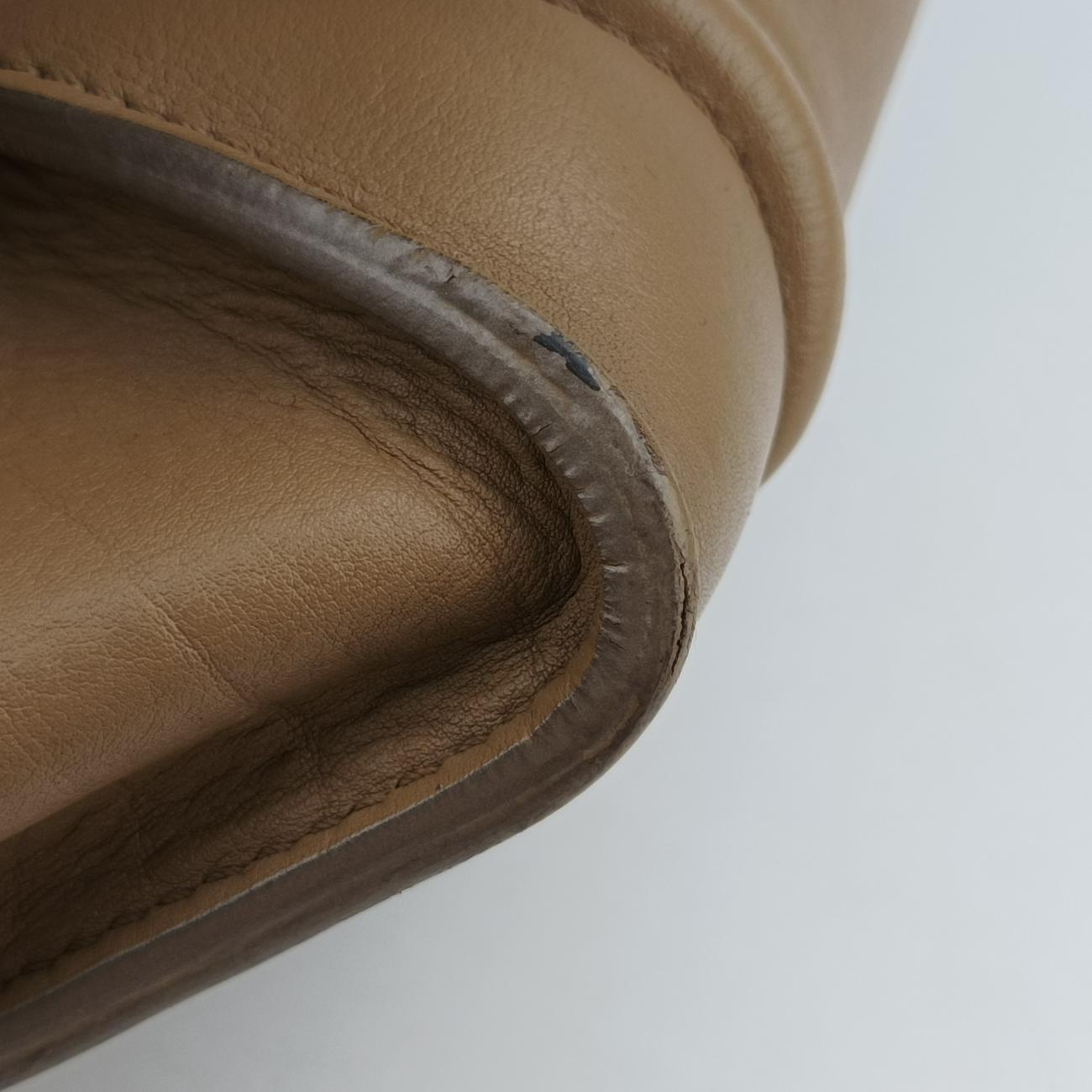 Pre-owned Celine luggage mini shopper Beige Leather  handbag | stylenewstar