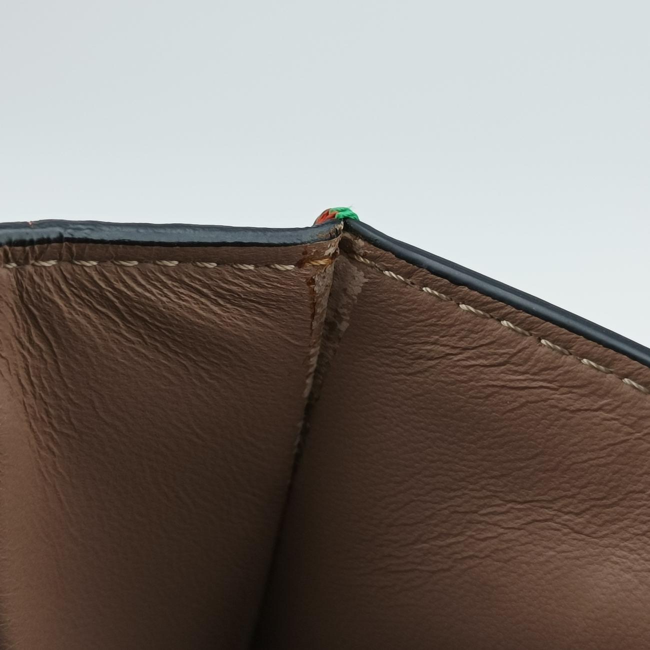 Pre-owned Valentino Rivet colorblock Green×grey Leather  shoulderbag | stylenewstar