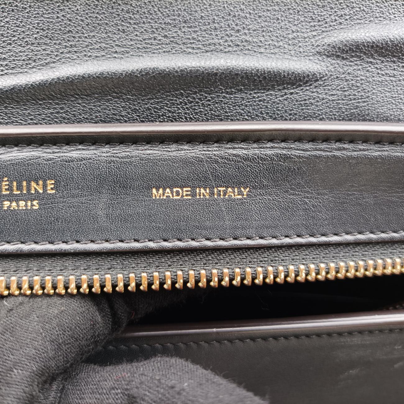 Secondhand Celine Trapèze Grey×Navy Leather  shoulderbag | stylenewstar