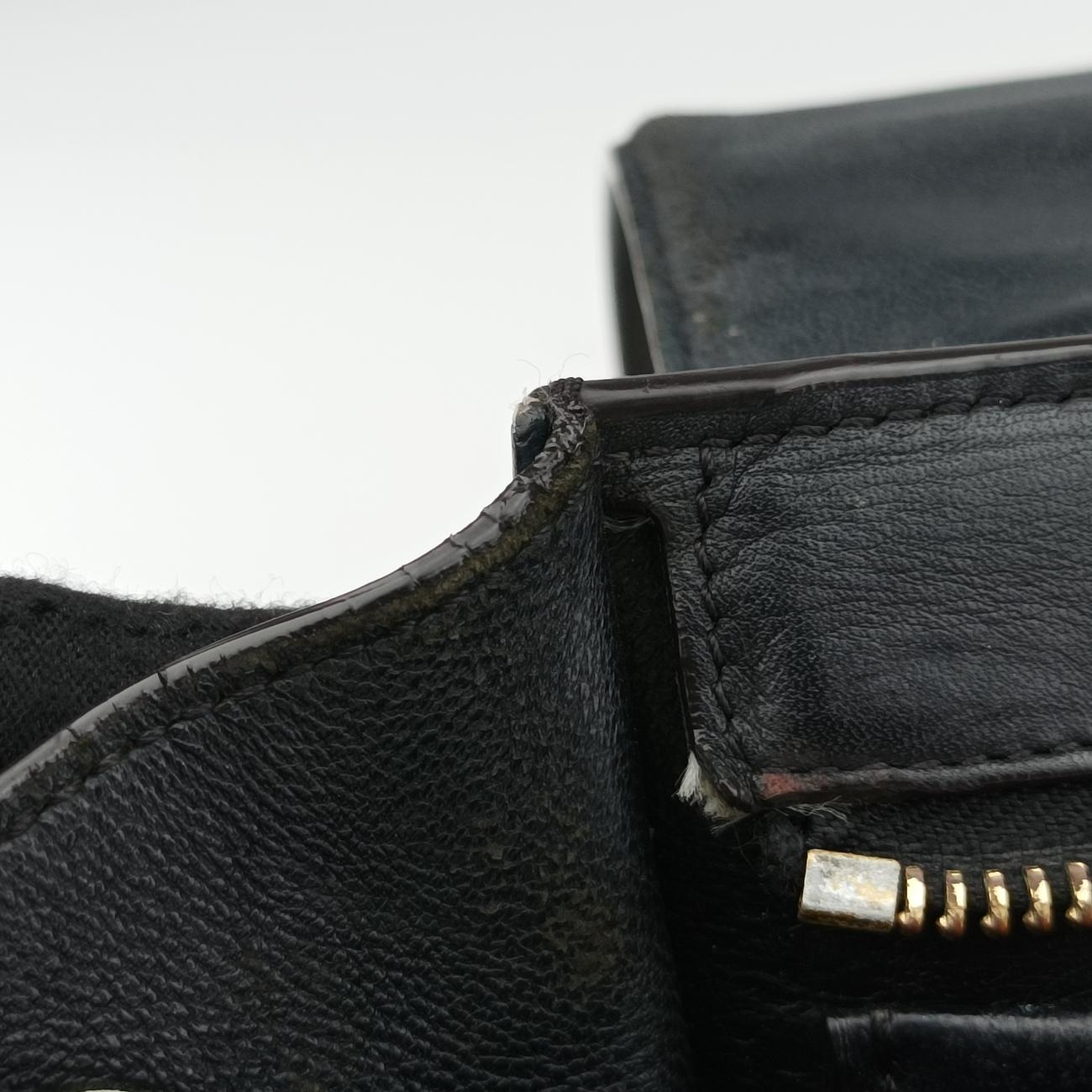 Secondhand Celine Trapèze Grey×Navy Leather  shoulderbag | stylenewstar