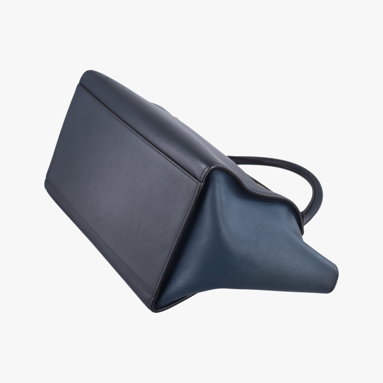 Secondhand Celine Trapèze Grey×Navy Leather  shoulderbag | stylenewstar