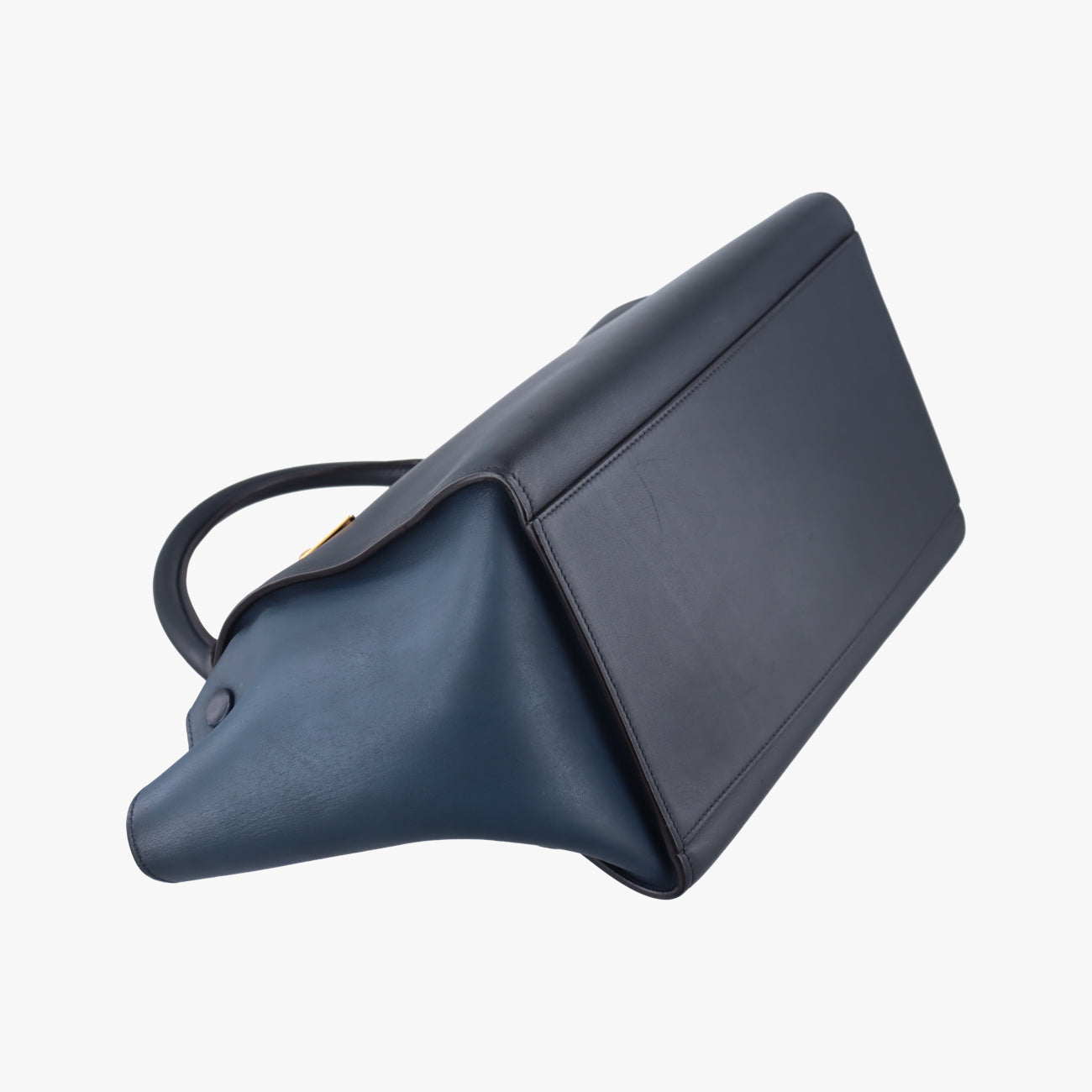 Secondhand Celine Trapèze Grey×Navy Leather  shoulderbag | stylenewstar