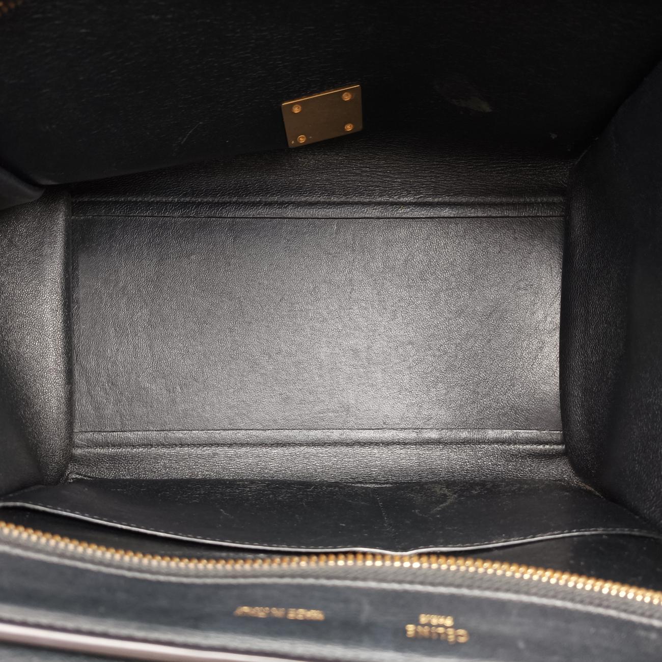 Secondhand Celine Trapèze Grey×Navy Leather  shoulderbag | stylenewstar