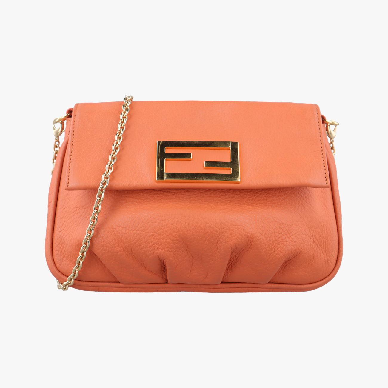 Vintage Fendi Fendista Pochette Orange Leather 8M0276 shoulderbag | stylenewstar