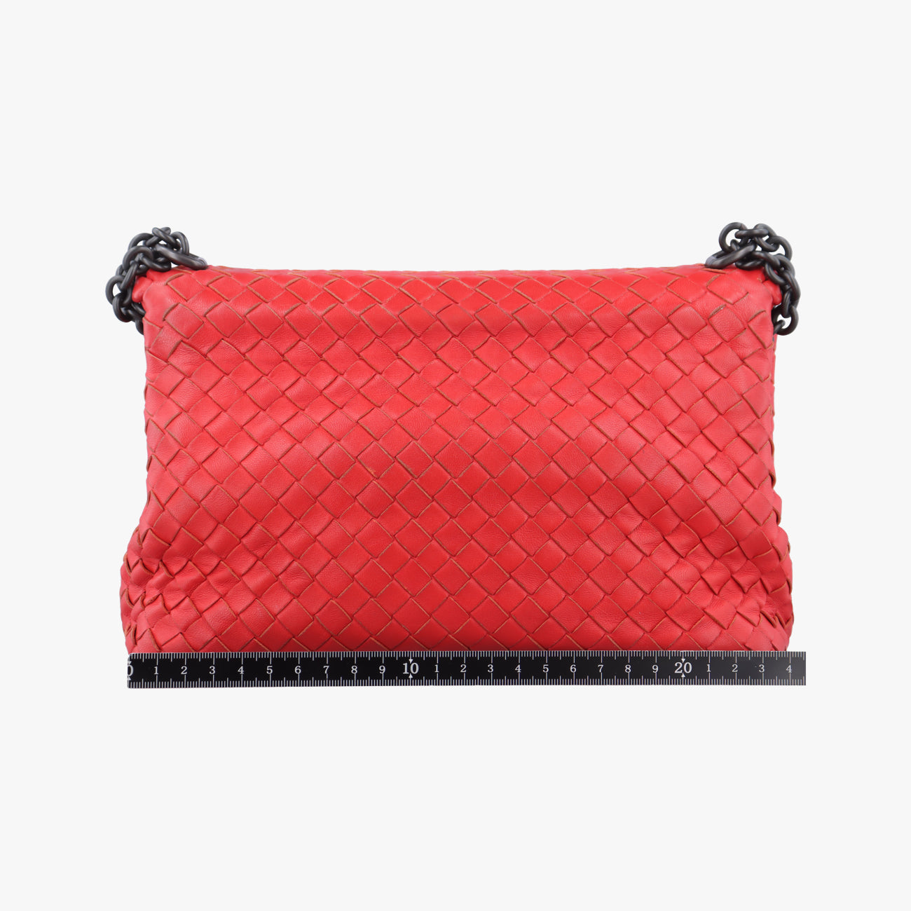 Pre-owned Bottega Veneta Intrecciato Olimpia Red lambskin  shoulderbag | stylenewstar