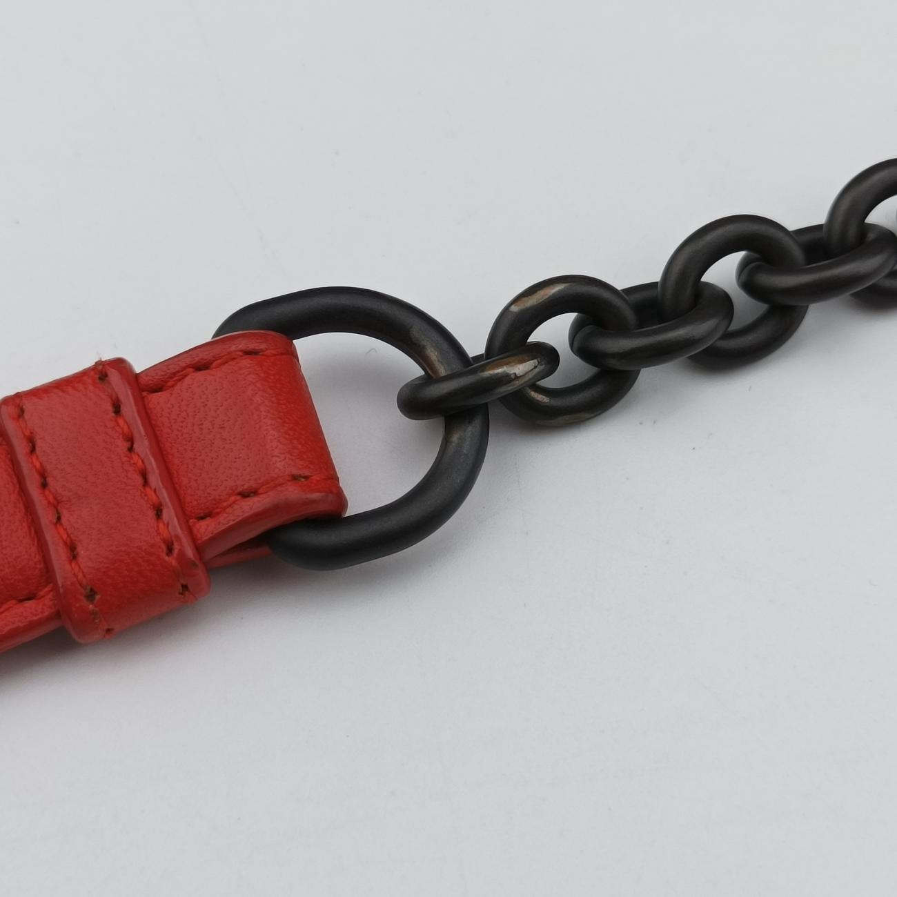 Pre-owned Bottega Veneta Intrecciato Olimpia Red lambskin  shoulderbag | stylenewstar