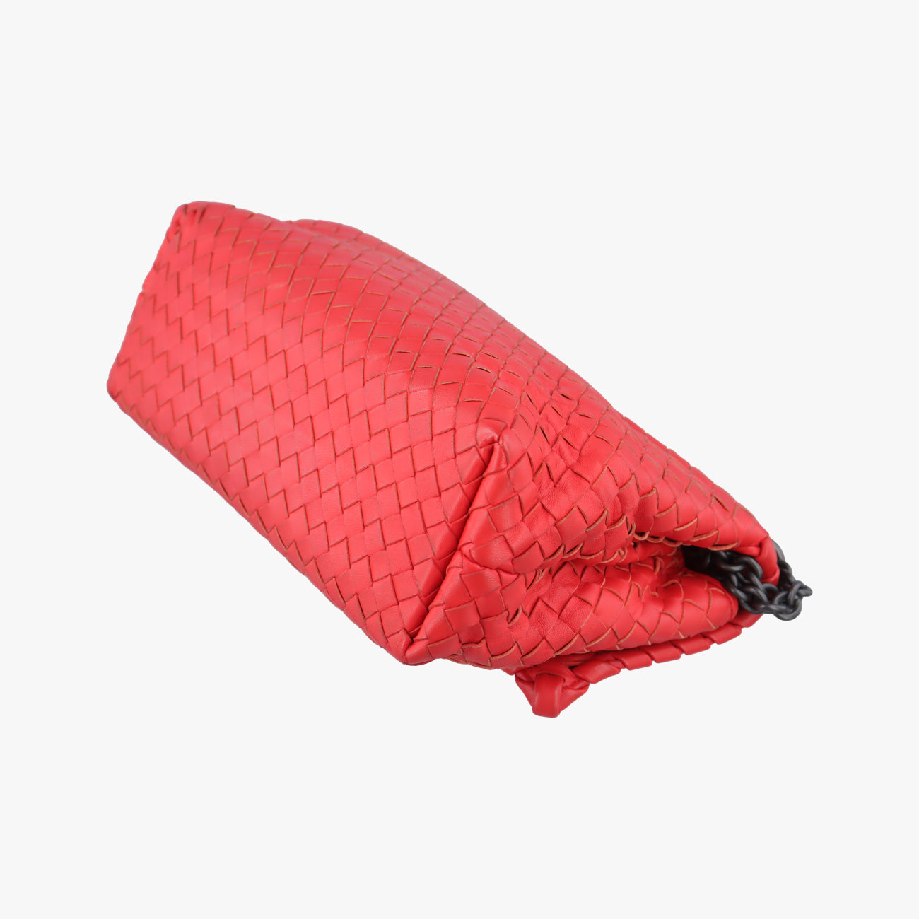 Pre-owned Bottega Veneta Intrecciato Olimpia Red lambskin  shoulderbag | stylenewstar