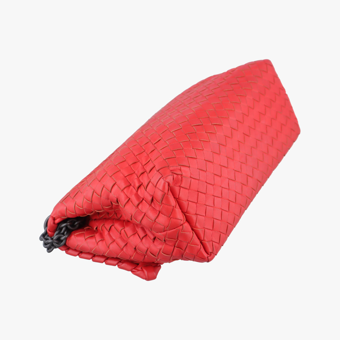 Pre-owned Bottega Veneta Intrecciato Olimpia Red lambskin  shoulderbag | stylenewstar